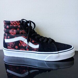 Vans Men's Sk8-Hi 'Love You To Death' Suede/Canvas Sneaker in Black/True White